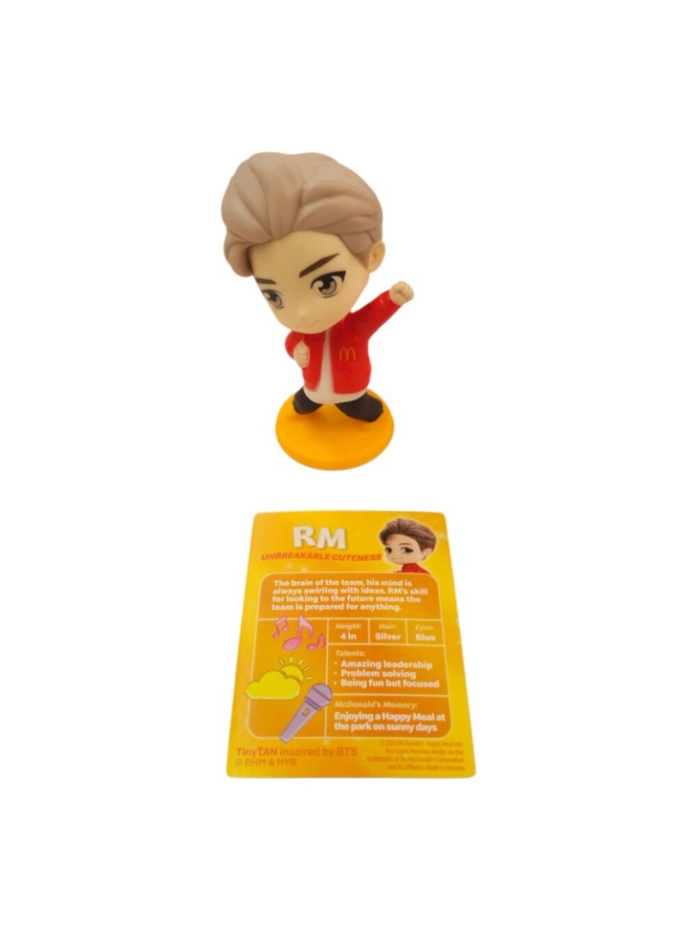 McDonalds TinyTAN BTS K-Pop Happy Meal Toy Lot Figures RM Jimin V j-hope Cards - Picture 8 of 12